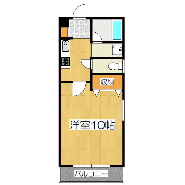 EMSCOURT(1K/4階)の間取り写真