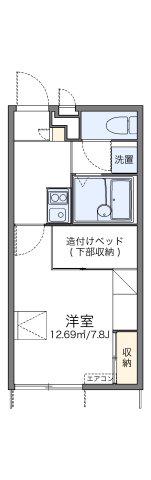 レオパレステイルザウエスト(1K/1階)の間取り写真