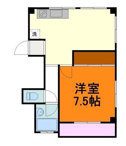 箕輪コーポ(1LDK/2階)の間取り写真
