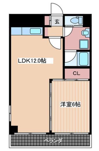 ダイアパレス国泰寺(1LDK/2階)の間取り写真