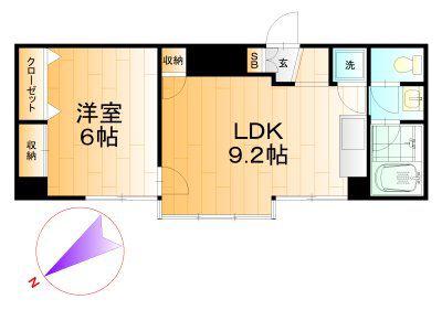 モンテビスタ(1LDK/2階)の間取り写真