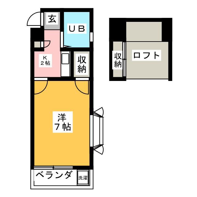 ネオパレス湘南(1K/1階)の間取り写真