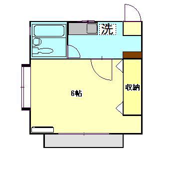 シーサイドハイム釜利谷(1K/1階)の間取り写真