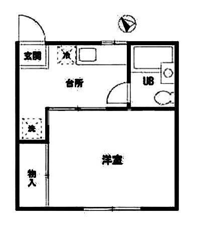 BCASA原木中山IIRE-BORN(1K/2階)の間取り写真