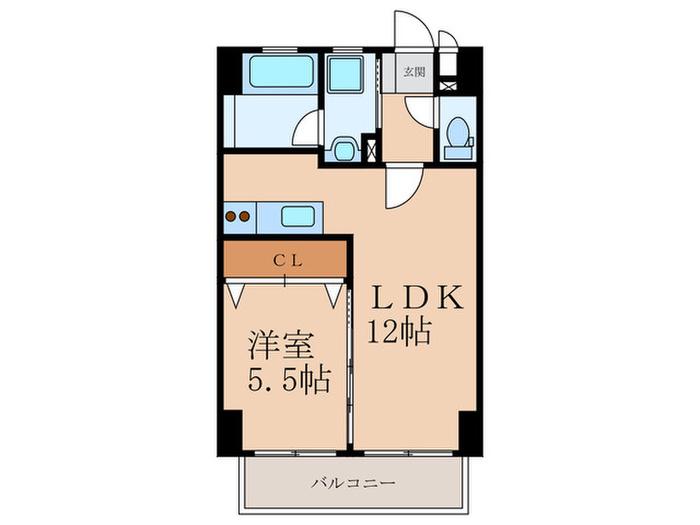 エスズ・イン南(1LDK/7階)の間取り写真