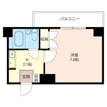 ヴェルドミール宮崎台(1K/4階)の間取り写真