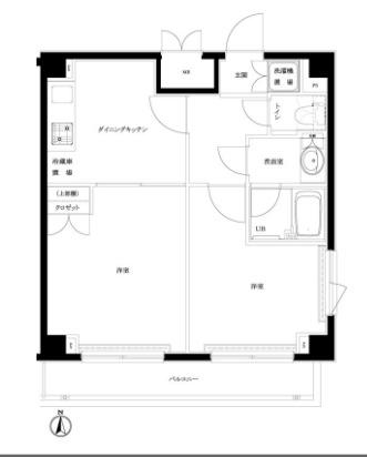 ルーブル森下弐番館(2DK/4階)の間取り写真