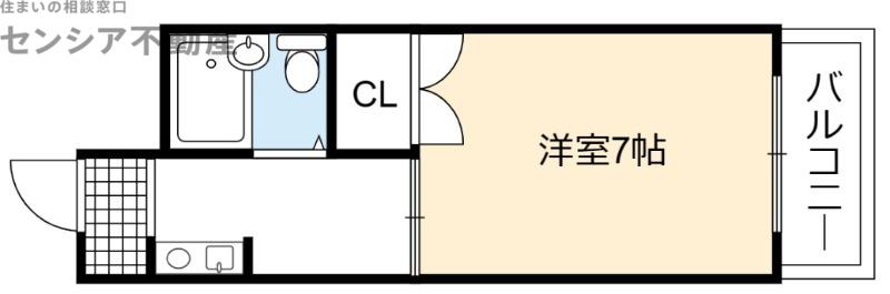 アクシオス野江ノース(1K/4階)の間取り写真
