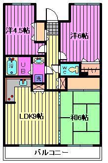 パークヒル大宮(3LDK/3階)の間取り写真