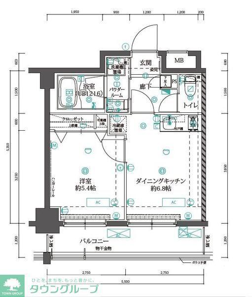 ALTERNA錦糸町(1DK/3階)の間取り写真