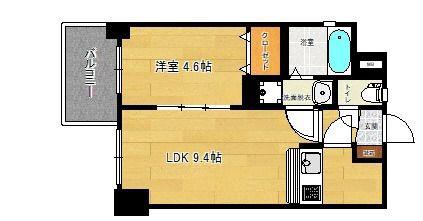 リファレンス九品寺(1LDK/5階)の間取り写真