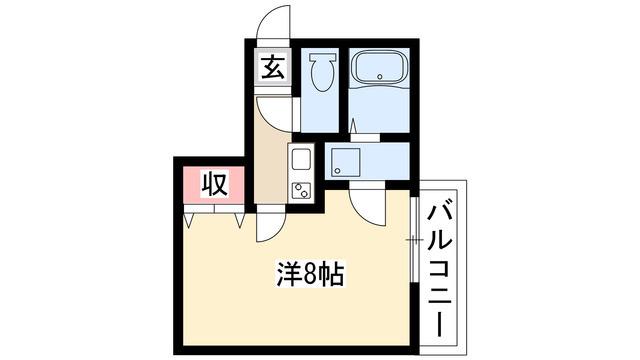 リブレア白金 A棟(1K/1階)の間取り写真