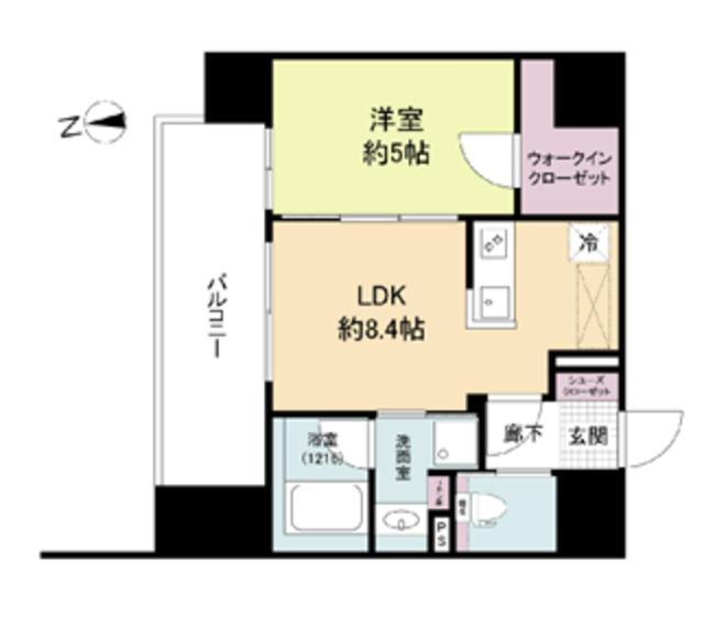 ブランシエスタ都島通(1LDK/5階)の間取り写真