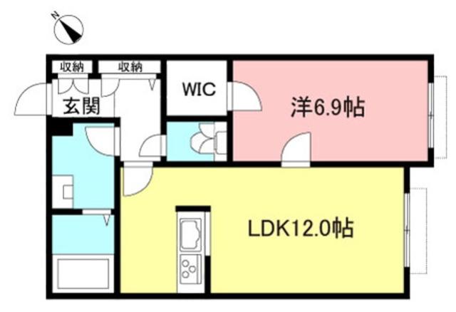 ヴェルティア(1LDK/3階)の間取り写真