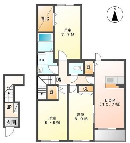 レスポワール・レイ(3LDK/2階)の間取り写真
