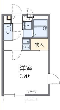 ＪＲ南武線 西府駅 徒歩4分 3階建 築15年(1K/2階)の間取り写真