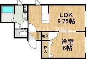 CSAマンション(1LDK/1階)の間取り写真