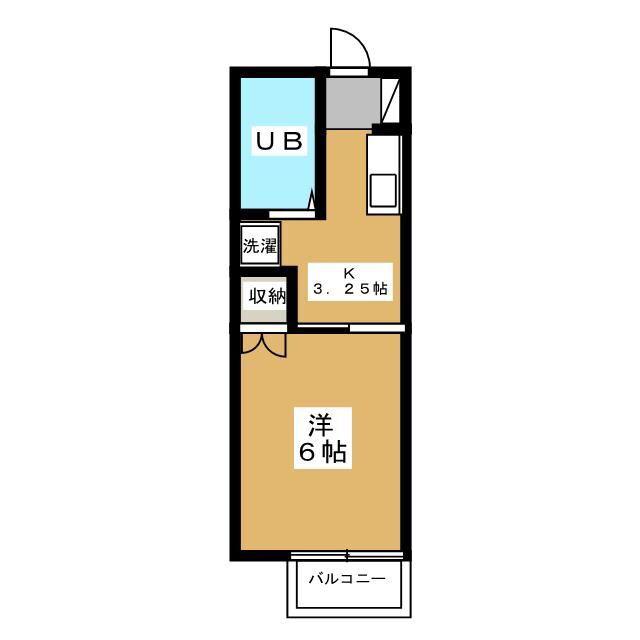 シャルムカサイ(1K/1階)の間取り写真