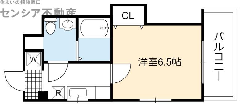 ソレアード京橋(1K/4階)の間取り写真