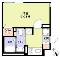 ザレジデンス市谷台町(1K/2階)の間取り写真