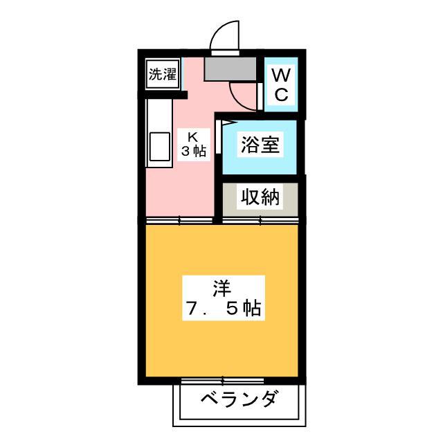 BREVIS・ONE(1K/1階)の間取り写真