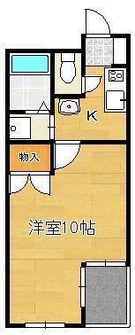 メゾンド・グロウ・21(1K/3階)の間取り写真