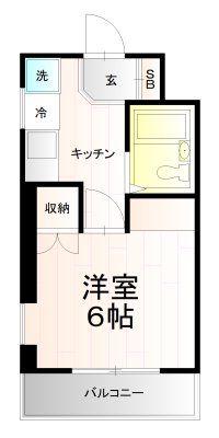 ネオステージあさか(1K/5階)の間取り写真