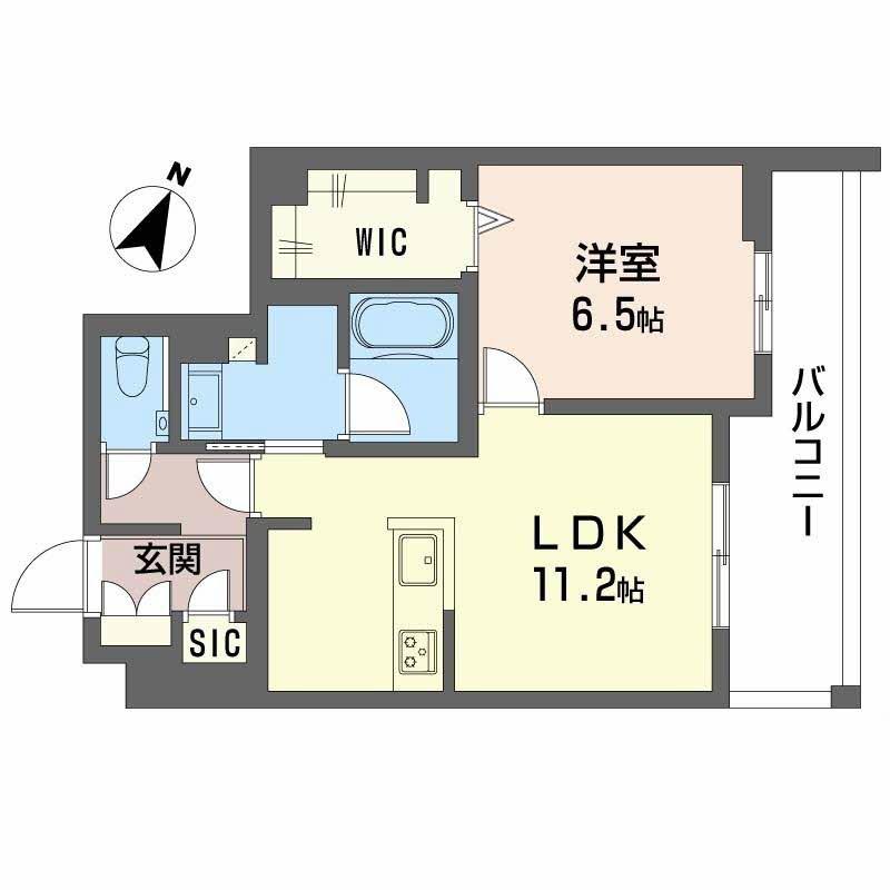 グレイス神戸住吉(1LDK/4階)の間取り写真