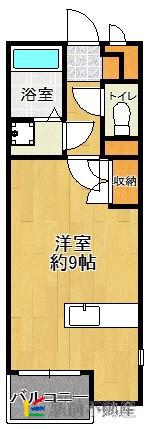 レオネクストカミツレ(ワンルーム/2階)の間取り写真