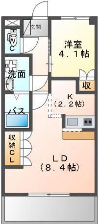 ロイヤルシャトー(1LDK/2階)の間取り写真