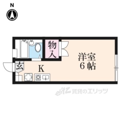 レオパレス 法華寺(1K/1階)の間取り写真