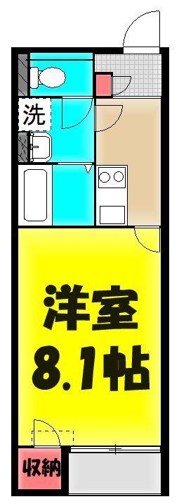 ドラジェ(1K/1階)の間取り写真