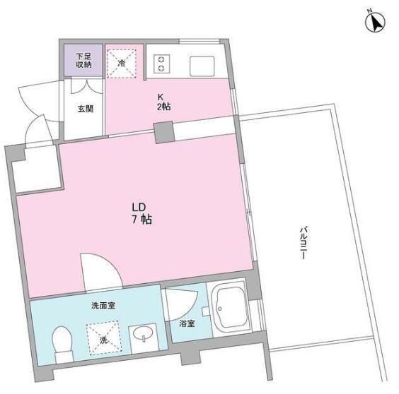 ソヨカゼテラス永福町(1K/5階)の間取り写真