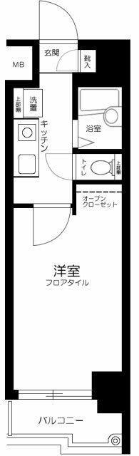 ダイホープラザ中野新橋(1K/2階)の間取り写真