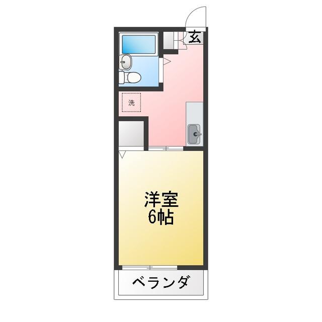 セルティアタツミ(1K/2階)の間取り写真