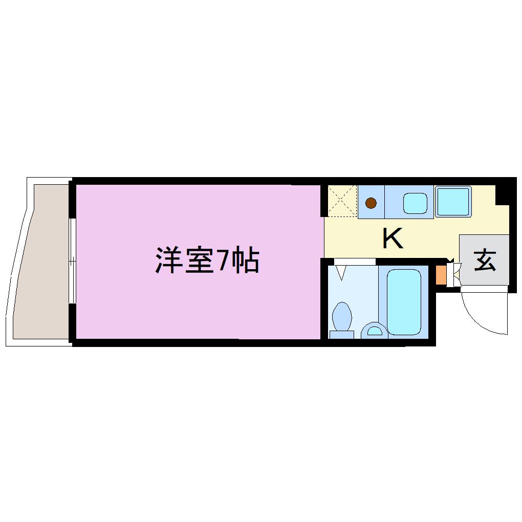 オーベスト華洛(1K/4階)の間取り写真