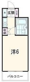 ルーブル新宿西落合(ワンルーム/4階)の間取り写真