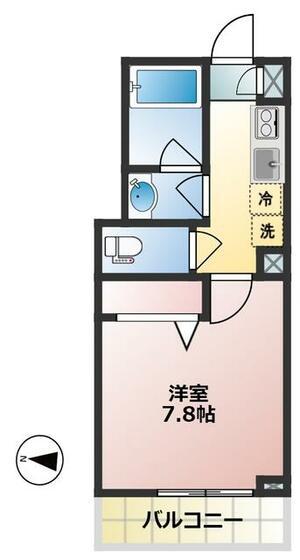 レヂデンス要町(1K/2階)の間取り写真