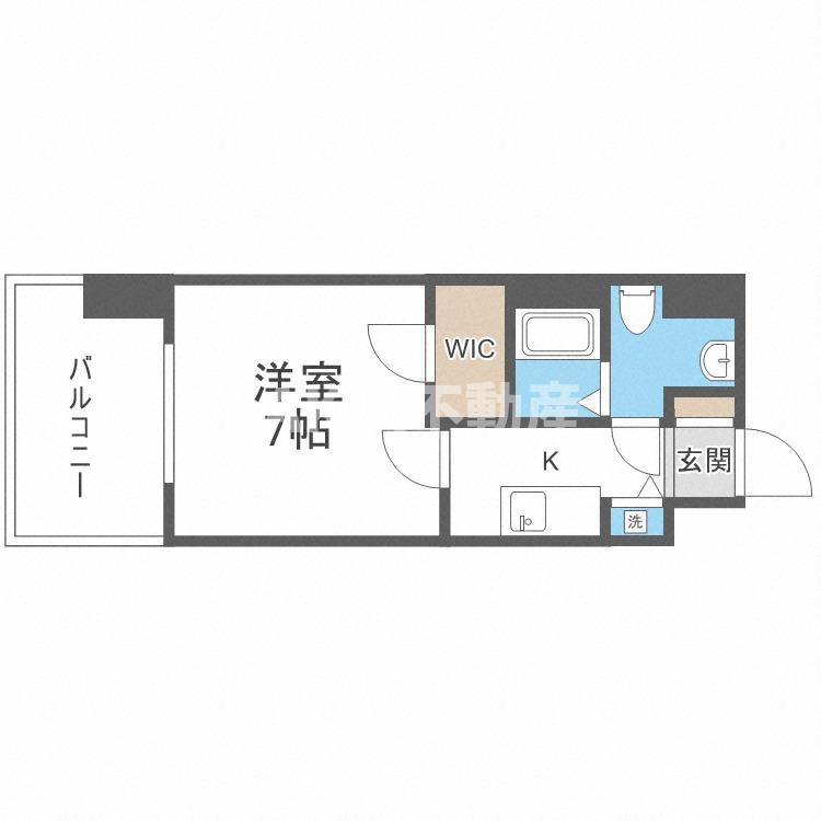 TS SQUARE大阪城(1K/4階)の間取り写真