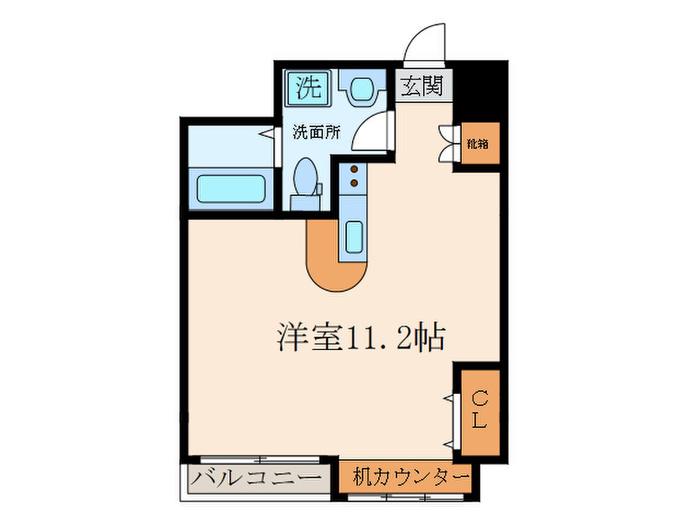 MA CHAMBRE `A KUISE(ワンルーム/8階)の間取り写真