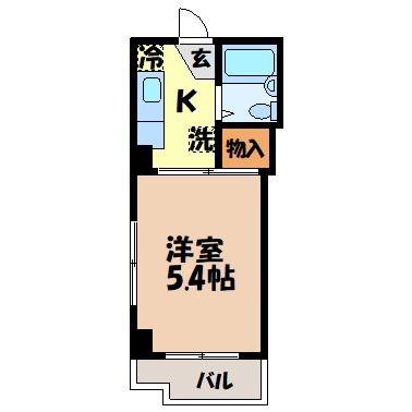 ハイツメディア(1K/5階)の間取り写真