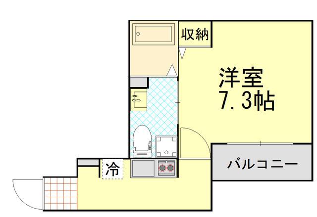 モナーク生田(1K/3階)の間取り写真