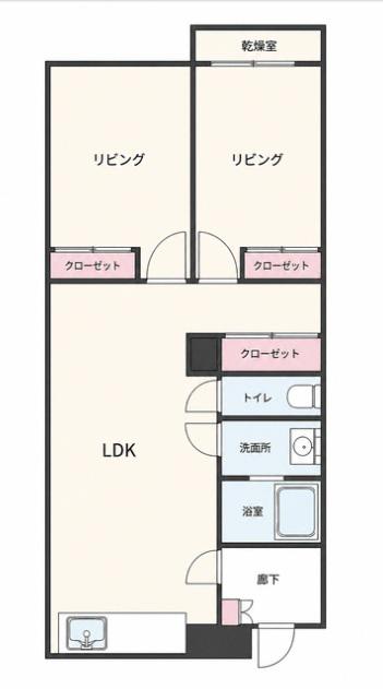 第20明智ビル(2LDK/2階)の間取り写真