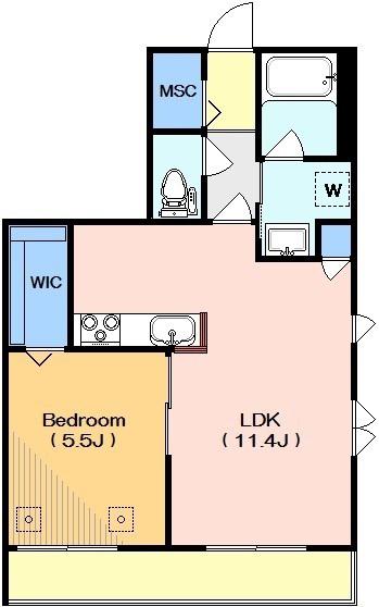ベルティス武蔵小山(1LDK/3階)の間取り写真