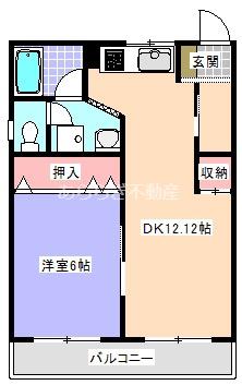 サンクローバーI(1LDK/1階)の間取り写真
