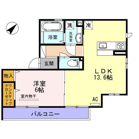 リーベスハイム(1LDK/2階)の間取り写真