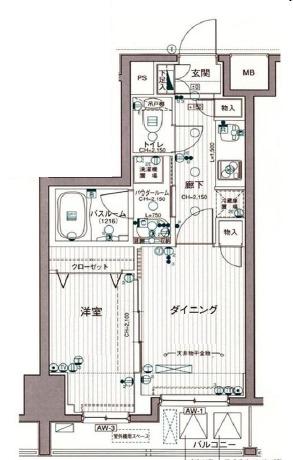 日神デュオステージ池袋(1DK/13階)の間取り写真