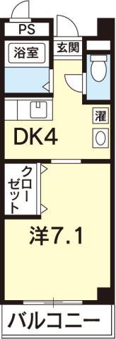 ラフォーレ城東(1DK/3階)の間取り写真