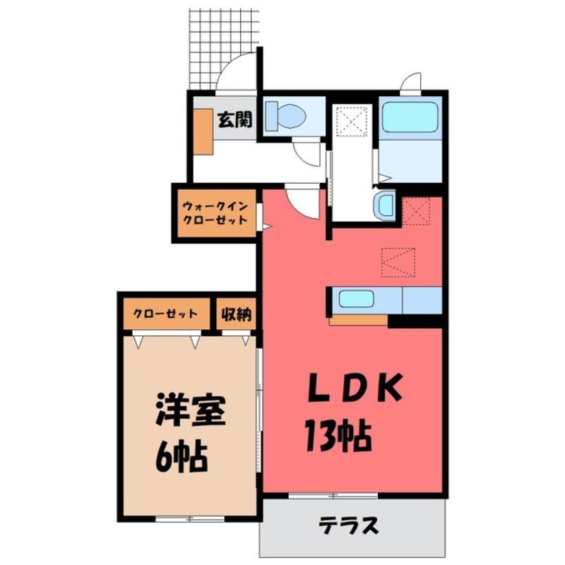 ヌーベル メゾン(1LDK/1階)の間取り写真