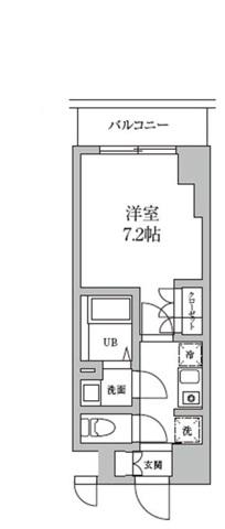 レジディア日本橋馬喰町II(1K/13階)の間取り写真